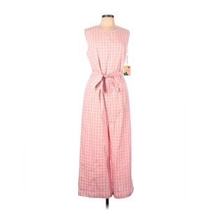 Ban.do Easy Pink Checkered Jumpsuit - Medium